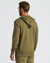 Military Green Fleece French Terry Zip Hoodie