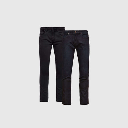 Slim Indigo & Comfort Stretch Jeans 2 Pack