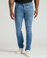 Medium schmale Comfort Stretch-Jeans in Indigo-Waschung