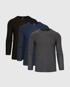 True ClassicMotion Long Sleeve Active Crew 3-Pack