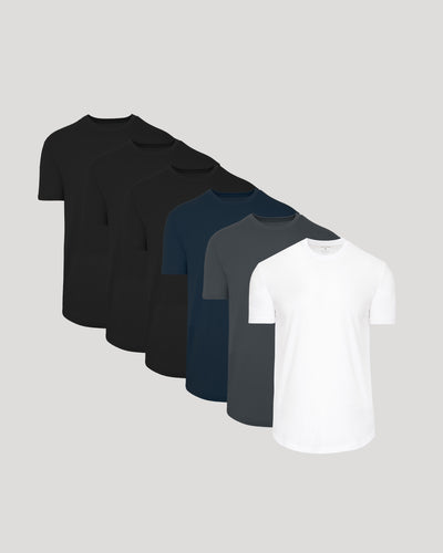 Classic Curved Hem Crew Neck
