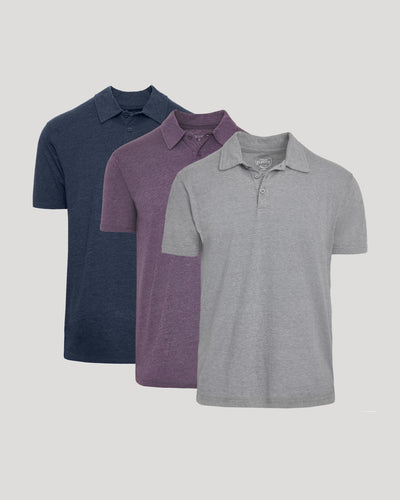 Heather Polo 3-Pack