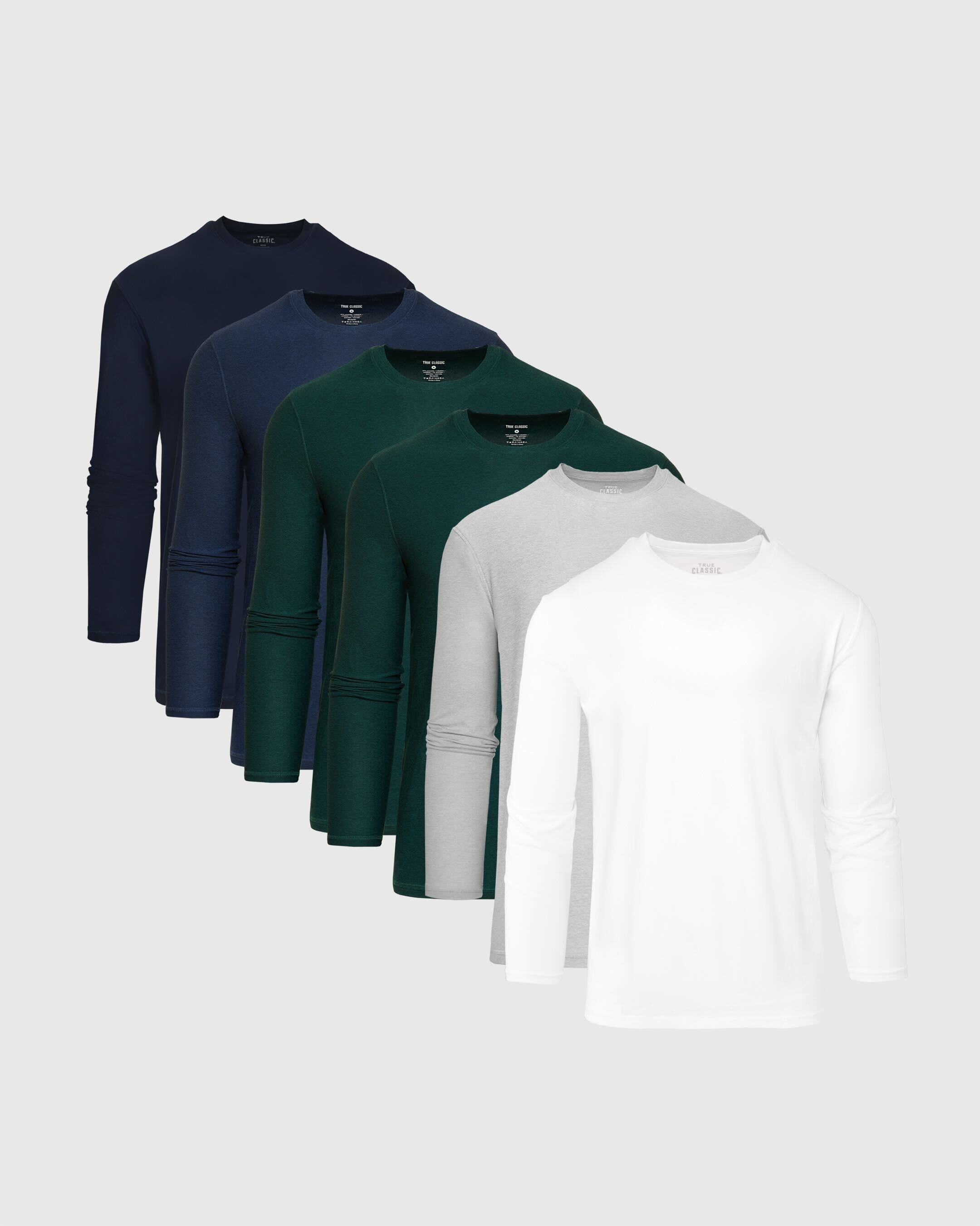 Variety Active Long Sleeve Crew 6-Pack