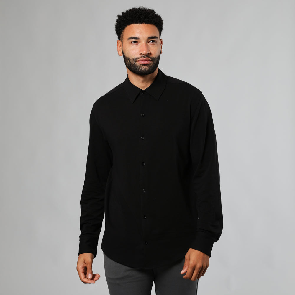 Black Long Sleeve Knit Shirt
