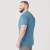 Man in Bluestone Short Sleeve Crew Neck Tee, shown from side and back.