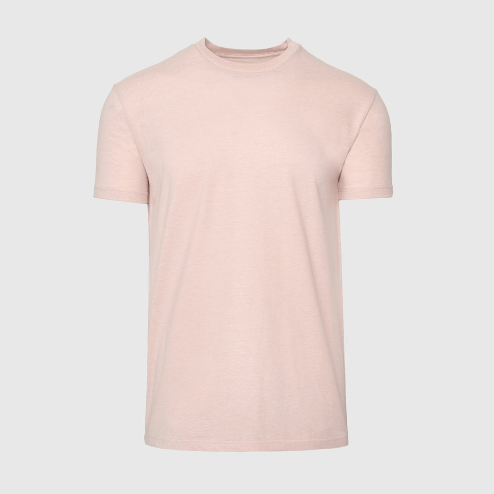 Men's Heather Dusty Pink Crew Neck T-Shirt - True Classic