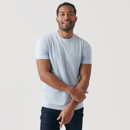 Heather Pale Short Sleeve Crew Neck Tee