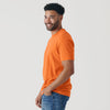 Young man in Orange Short Sleeve Crew Neck Tee.