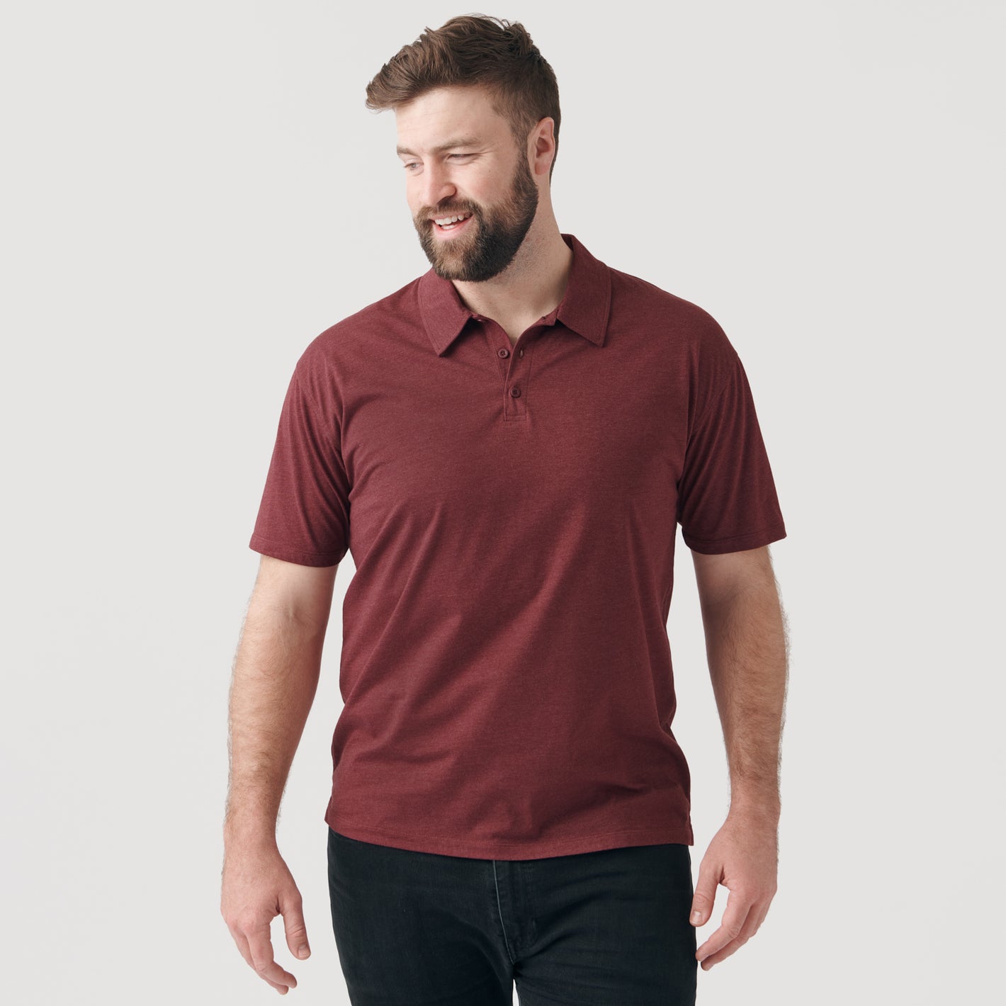 Heather Burgundy Classic Polo
