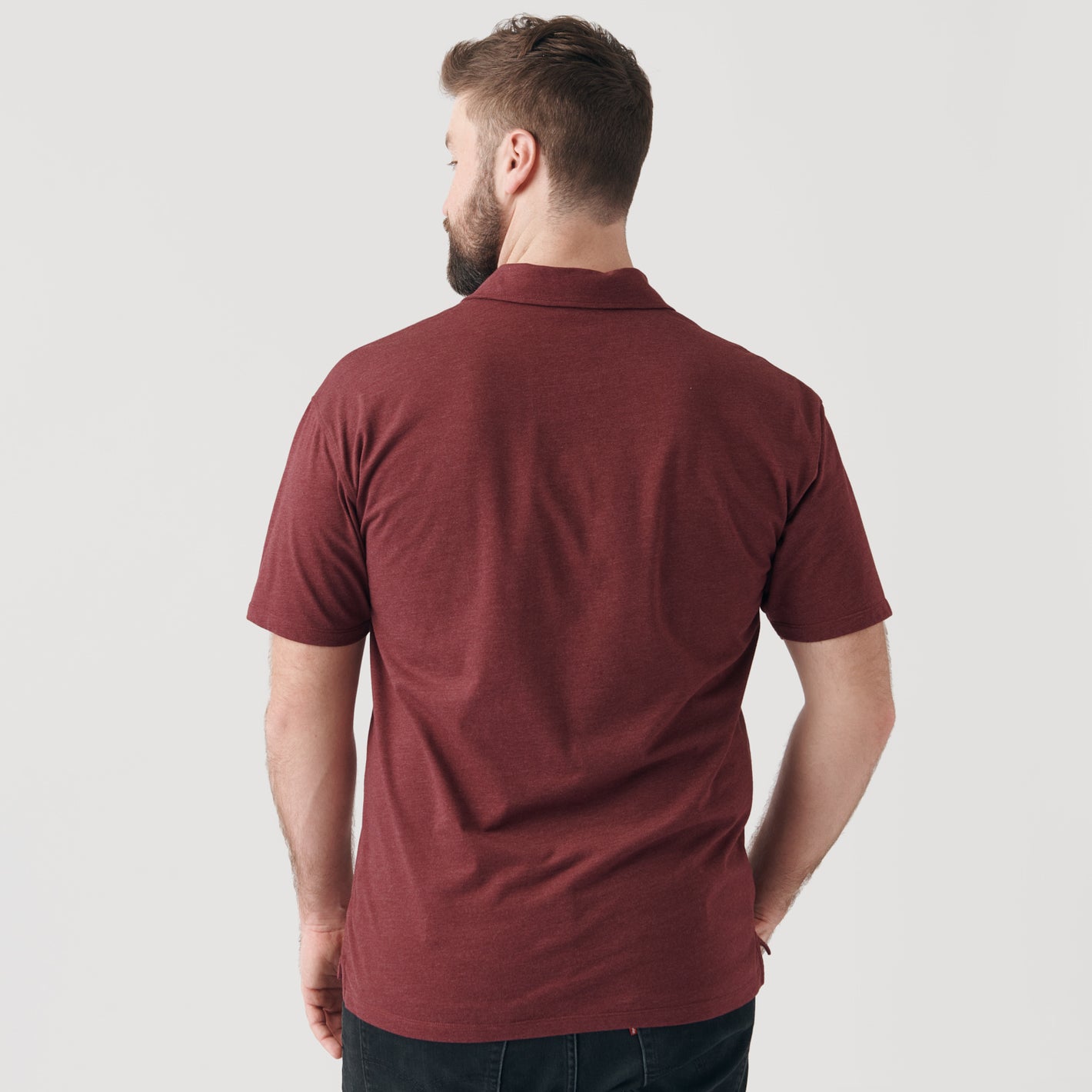 Heather Burgundy Classic Polo