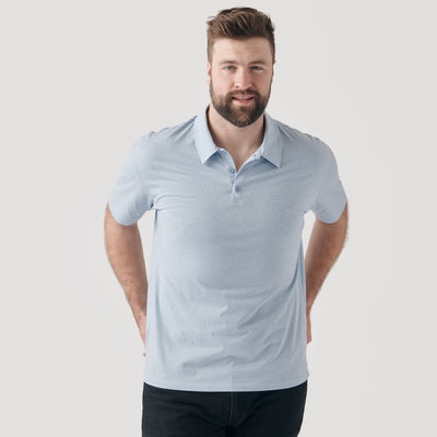 Classic Polo - Heather Pale Blue