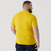 Man wearing Yellow Classic Polo, seen from behind.