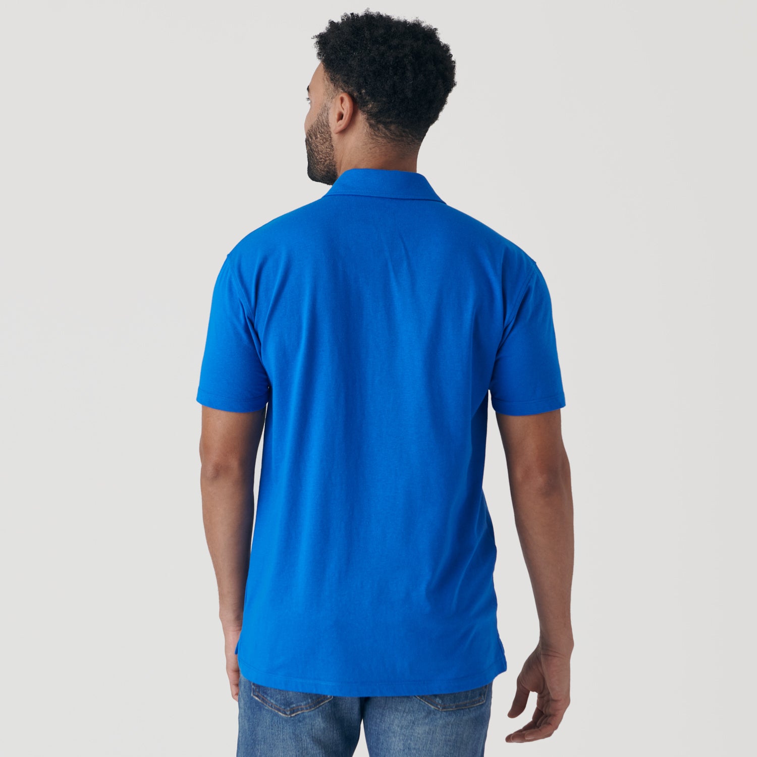 True Classic Electric Blue Polo Shirt | Cotton Blend | Athletic Cut | 2XL / 2XL