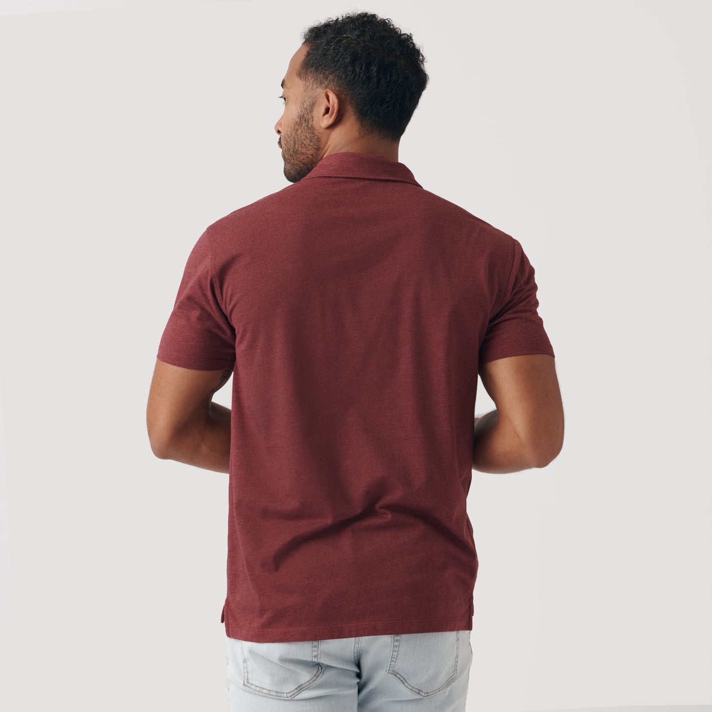 Heather Burgundy Classic Polo