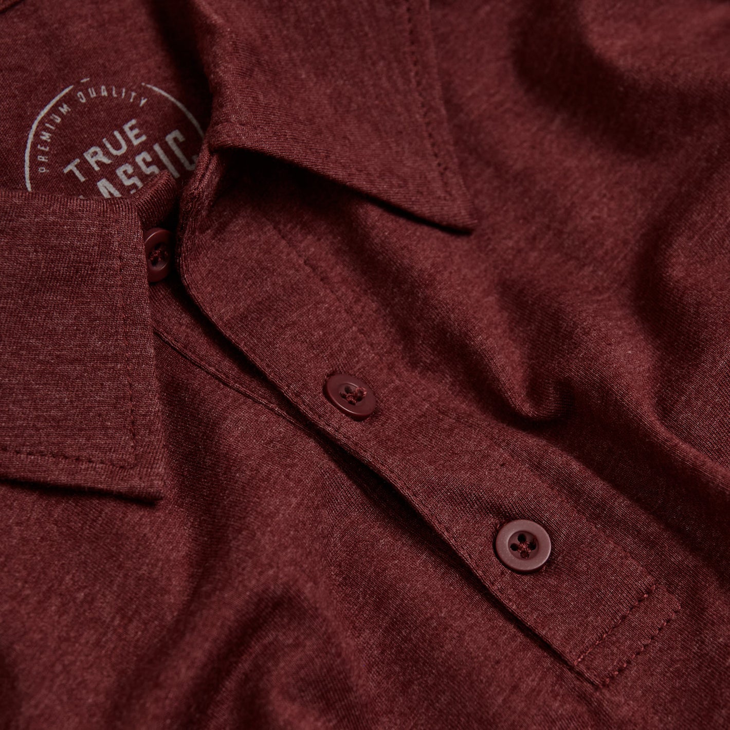 Heather Burgundy Classic Polo