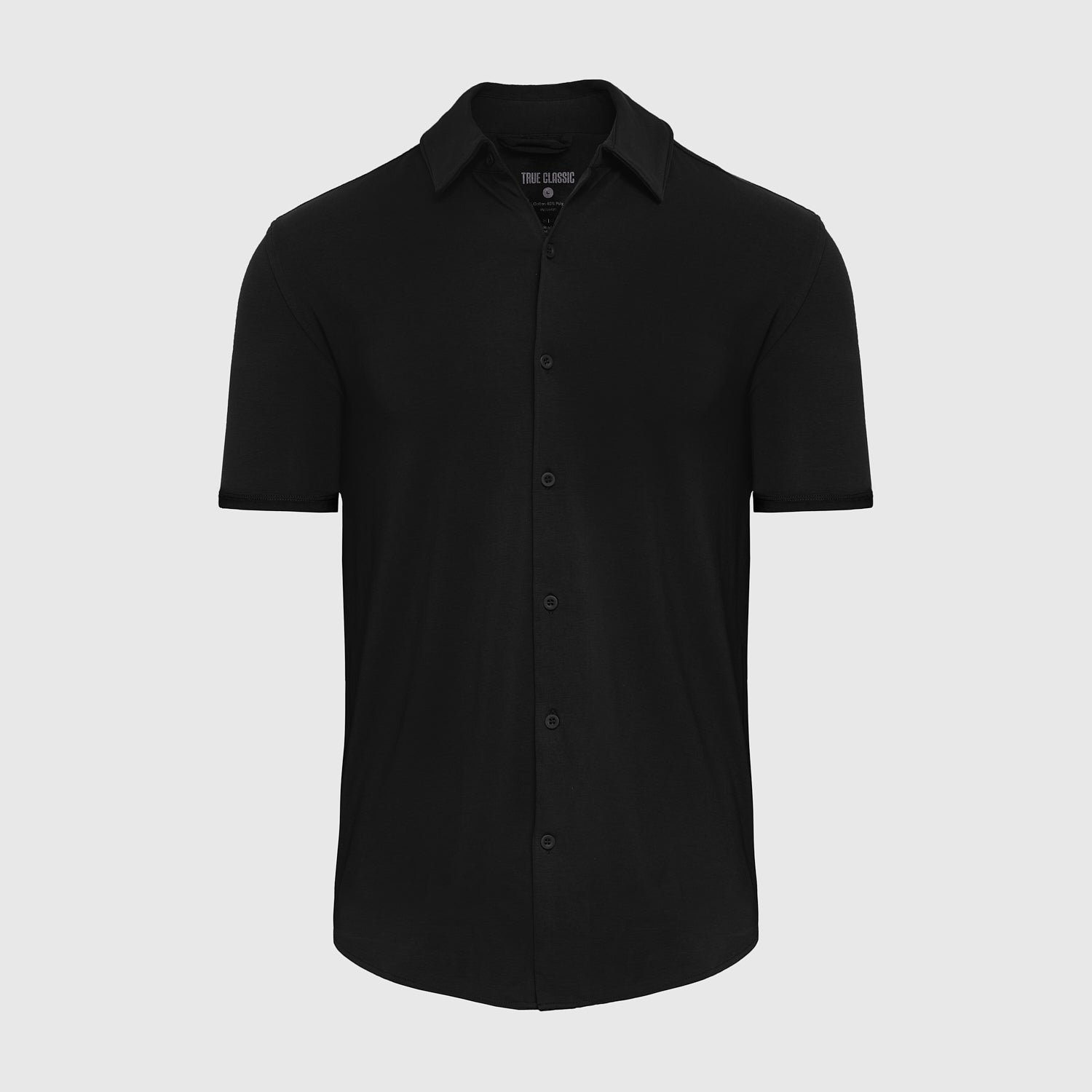 Black Short Sleeve Button Up Shirt