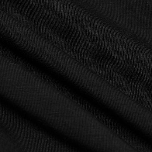 Black Short Sleeve Knit Button Up Shirt