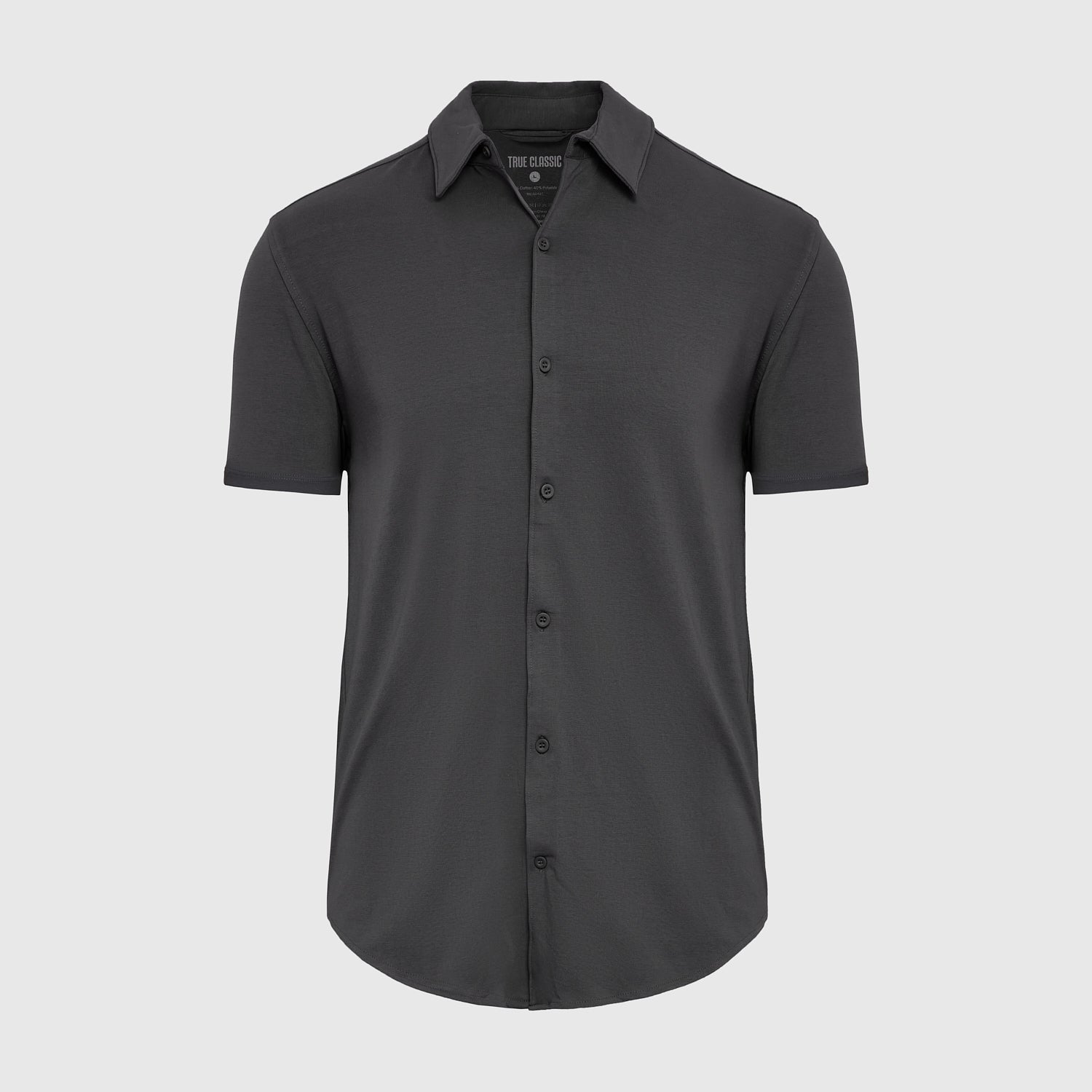 Carbon Short Sleeve Knit Button Up Shirt