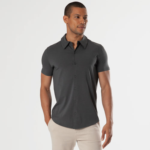 Carbon Carbon Short Sleeve Knit Shirt