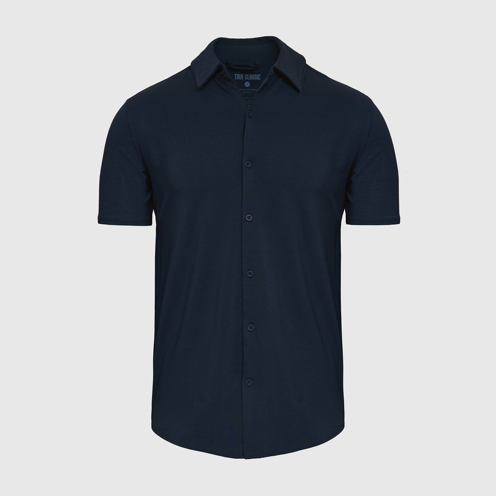 Navy Short Sleeve Knit Shirt