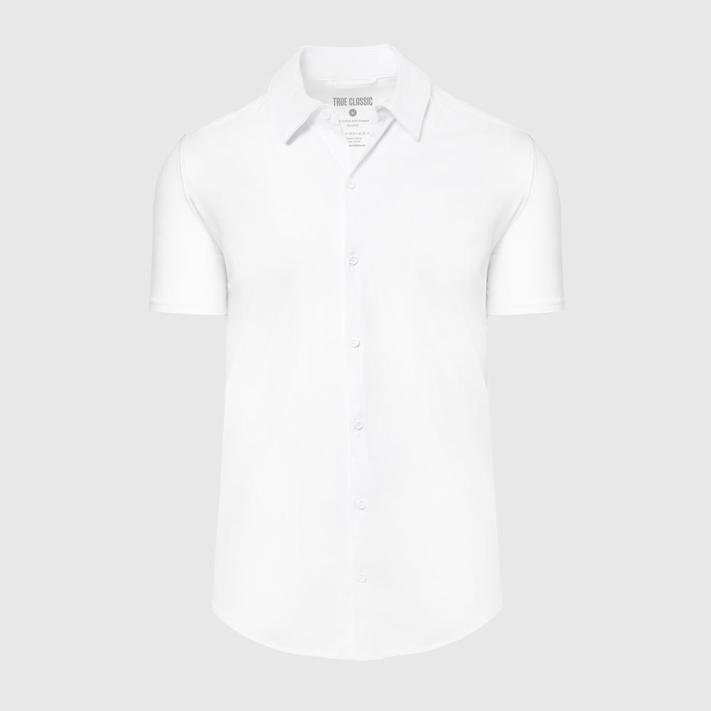White Short Sleeve Knit Shirt
