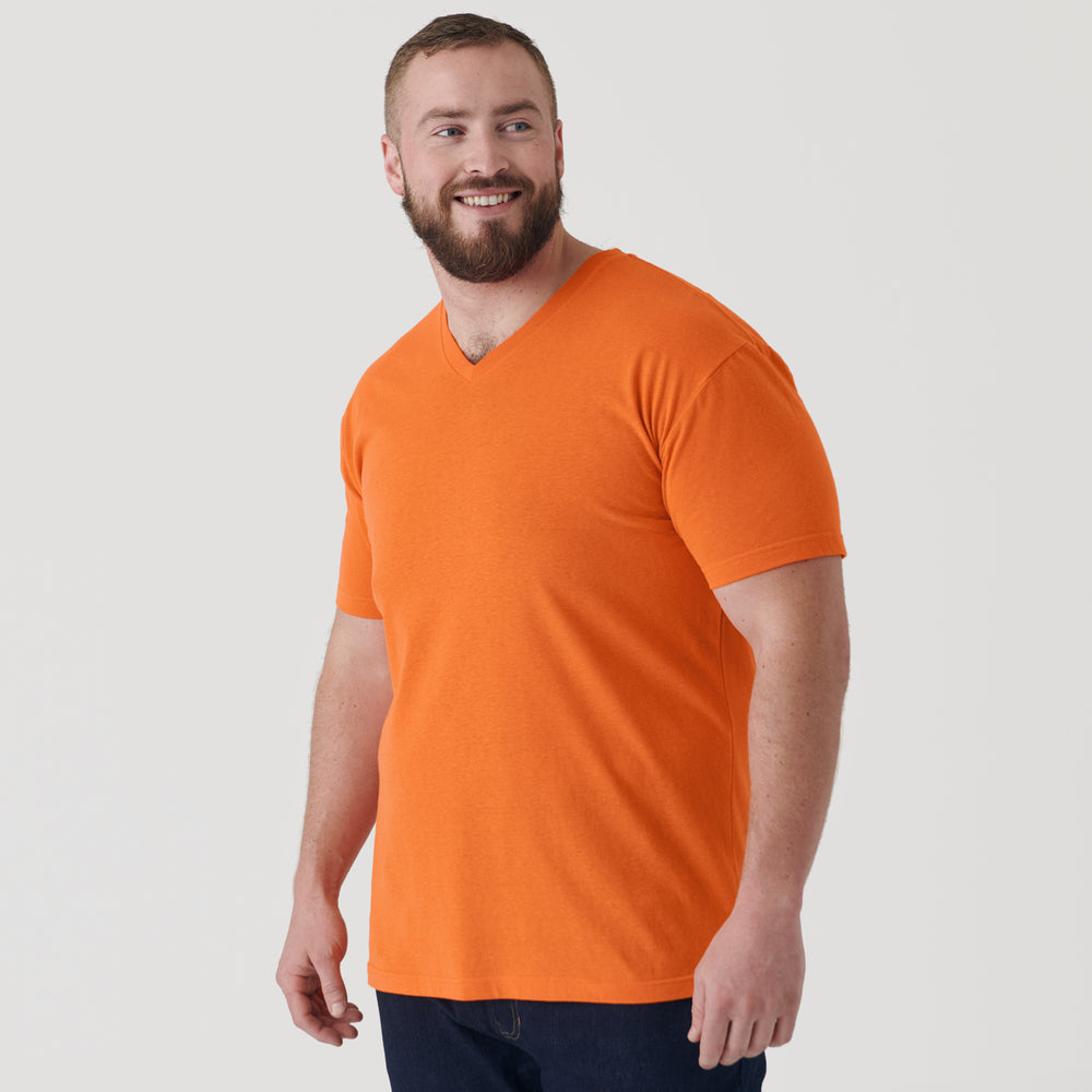 Orange VNeck TShirt Men's Orange VNeck Tees True Classic