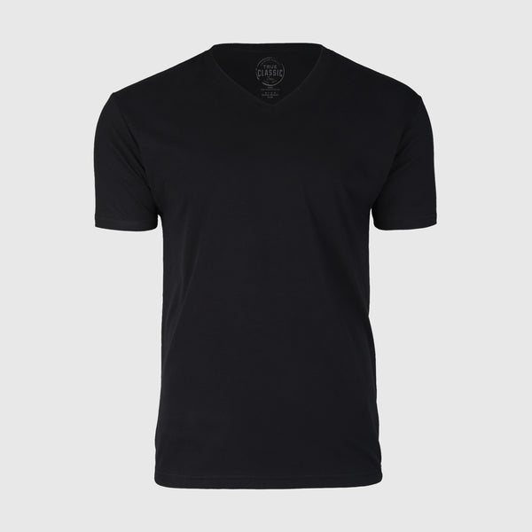 Men's Black V-Neck Regular Fit T-Shirt