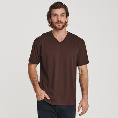 Classic V-Neck - Coffee