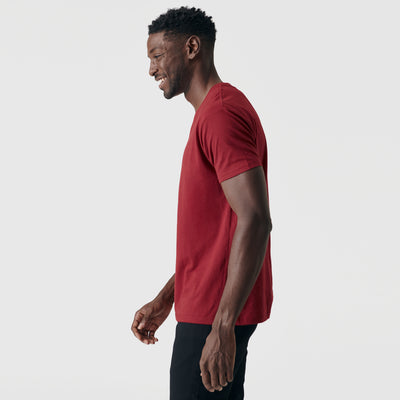 Classic V-Neck - Crimson