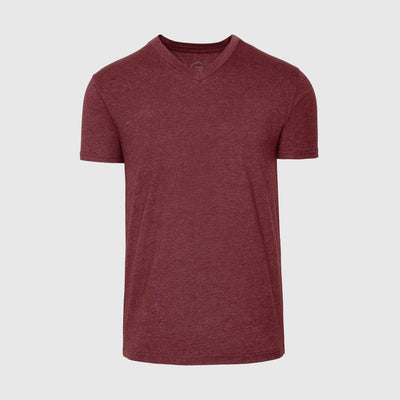 Classic V-Neck - Heather Burgundy