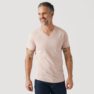 True ClassicHeather Dusty Pink V-Neck T-Shirt