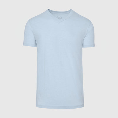 Classic V-Neck - Heather Pale Blue