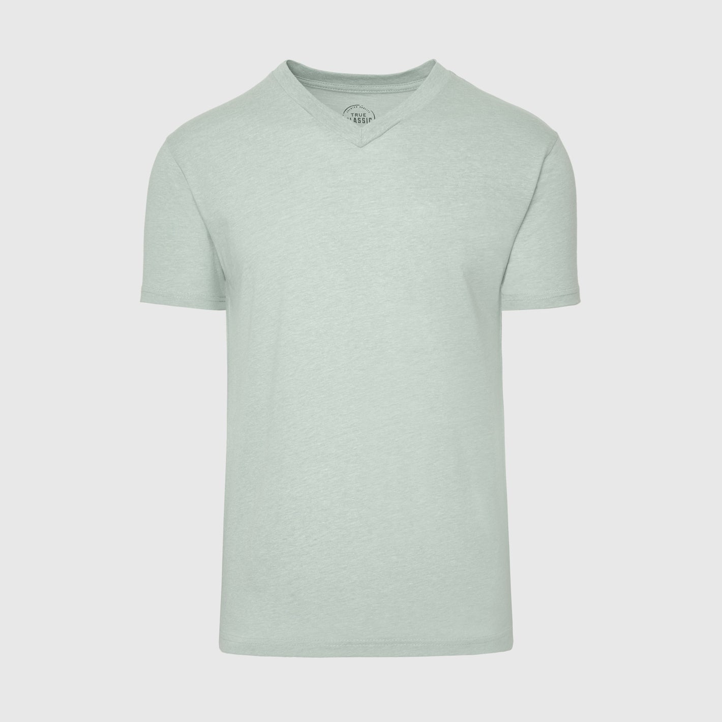 Heather Sage V Neck T Shirt