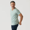 Heather Sage V Neck T Shirt