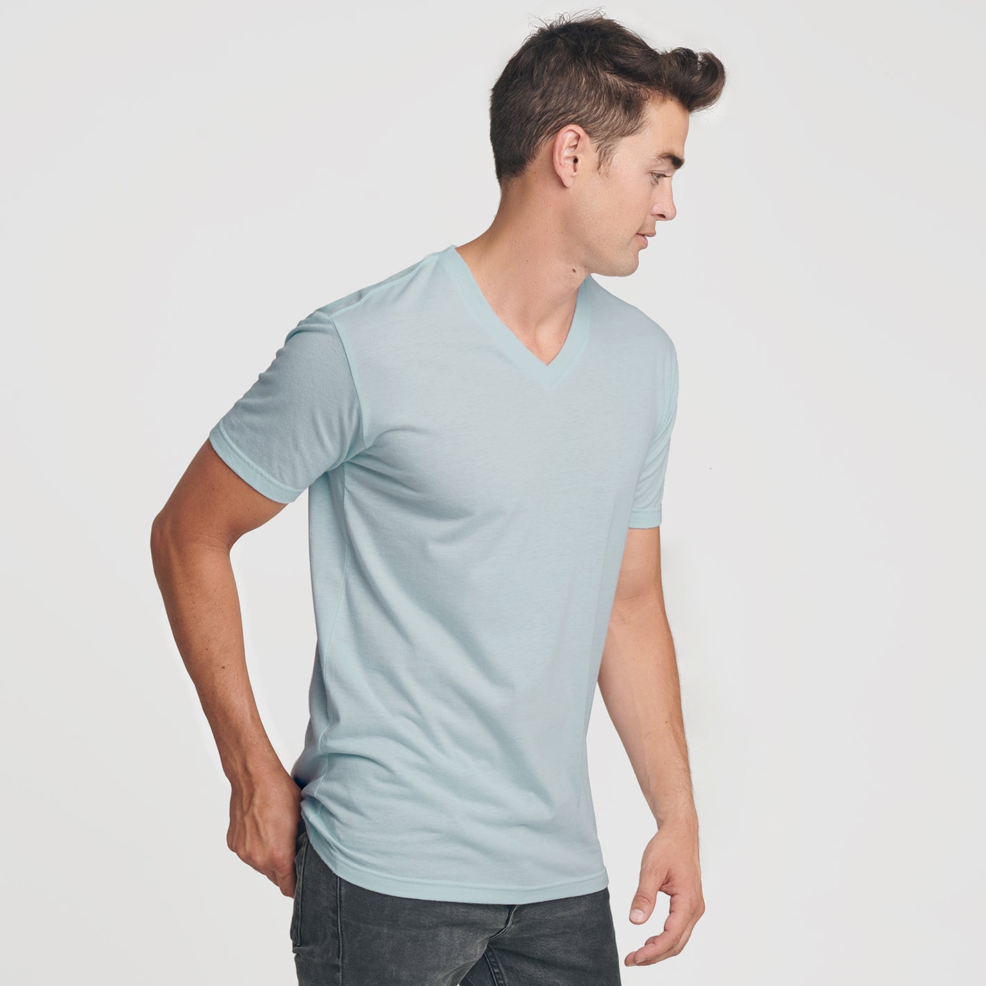 Light Blue Classic V-Neck