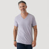 Lilac Gray V Neck T Shirt