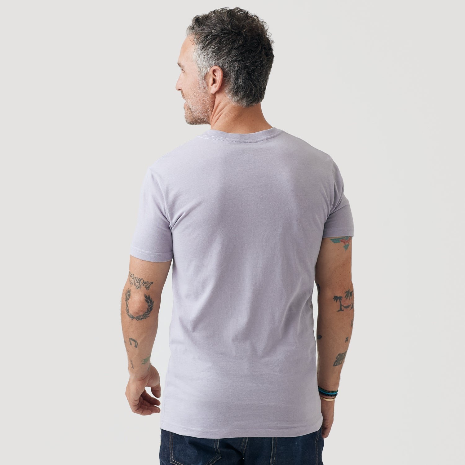 Lilac Gray V-Neck T-Shirt