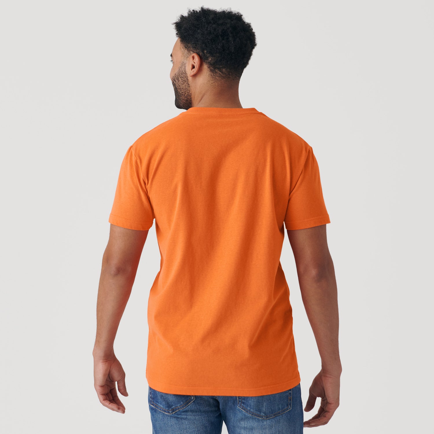Orange V-Neck Men's Orange V-Neck Tees True Classic