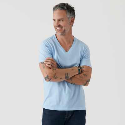 Classic V-Neck - Oxford Blue