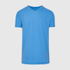 Periwinkle Blue V-Neck Tee on display against a neutral backdrop.
