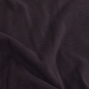 True ClassicDark Purple V-Neck Tee fabric texture and folds close-up.