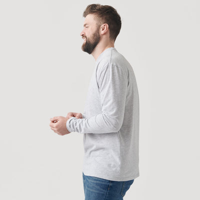 Classic Long Sleeve Crew Neck - Light Gray