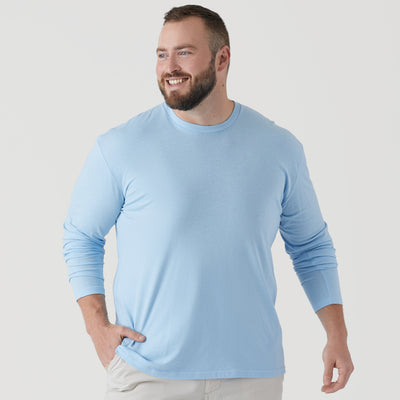 Classic Long Sleeve Crew Neck - Oxford Blue 