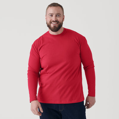 Raspberry Classic Long Sleeve Crew Neck