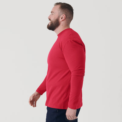 Raspberry Classic Long Sleeve Crew Neck