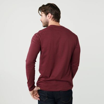 Classic Long Sleeve Crew Neck - Burgundy