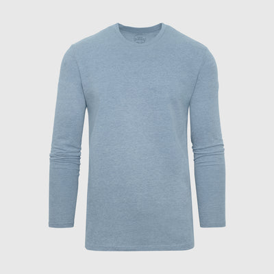 Classic Long Sleeve Crew Neck - Heather Indigo