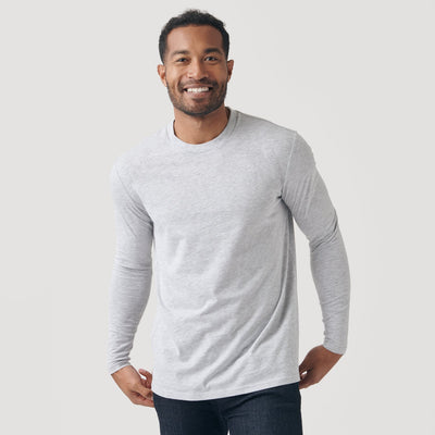 Classic Long Sleeve Crew Neck - Light Gray