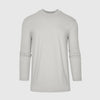 Light Gray Long Sleeve Crew Neck Tee laid flat, no logos.