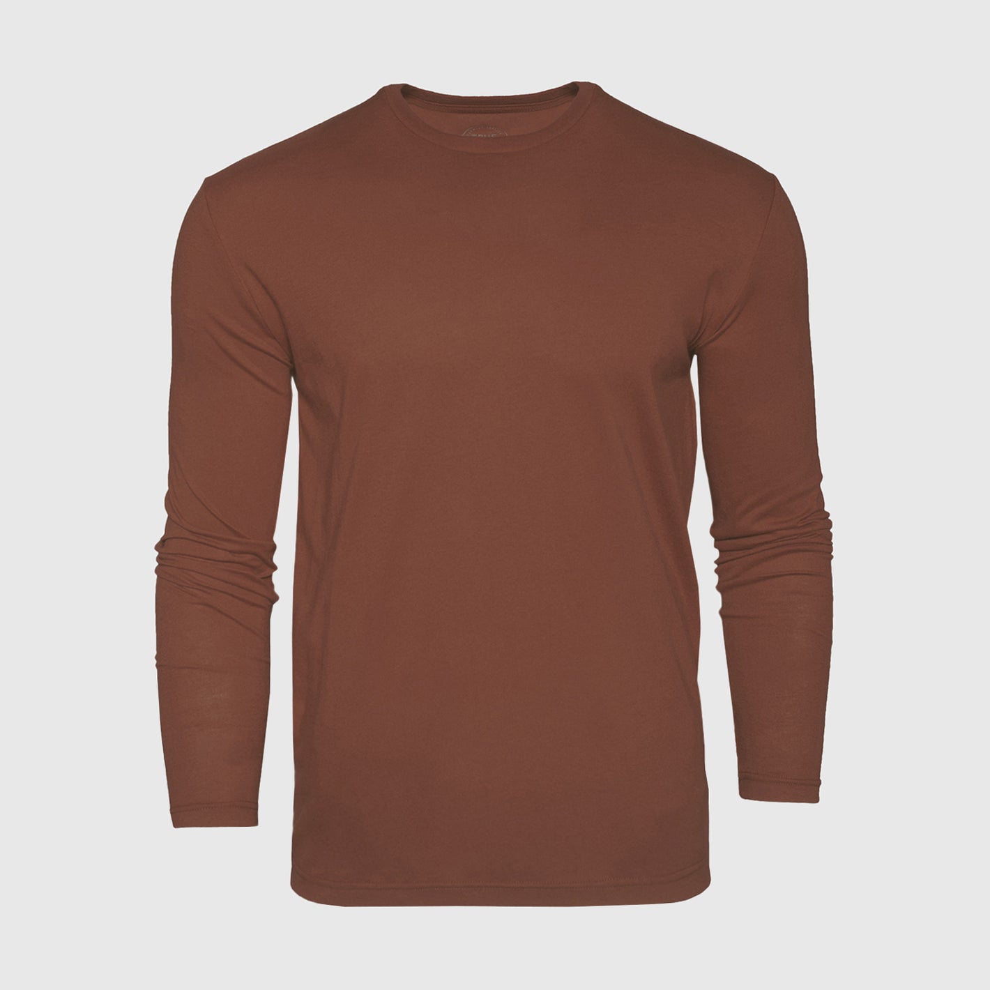 Red Rock Classic Long Sleeve Crew Neck, rust-brown, front-facing display.